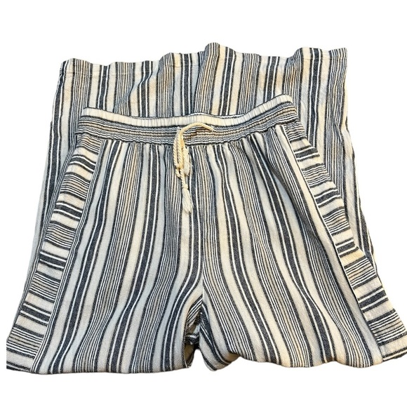 Seven 7 Linen Blend Lagenlook Striped Pull-On Tied waist Striped Pants Size M - Picture 3 of 10